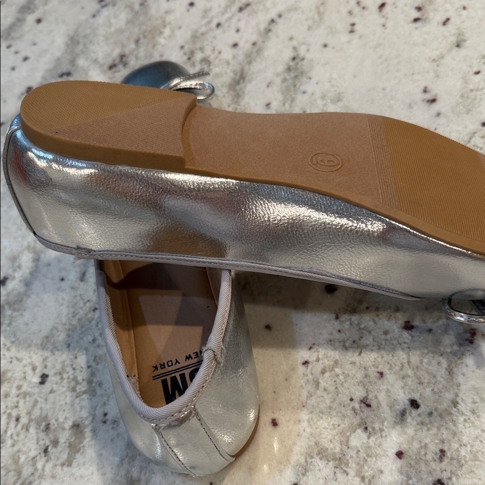 SM New York Metallic Silver Loafers - Picture 5 of 6